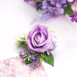 1Pc Single Purple Lavender Boutonnieres For Men Wedding Prom, Artificial Rose Lilac Flower Groom And Groomsmen Boutonniere For Wedding Homecoming Ceremony Anniversary, Formal Dinner Party