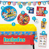 Paw Patrol Party Supplies and Decorations, Paw Patrol Birthday Party Supplies, Serves 16 Guests, Officially Licensed with Table Cover, Banner Decor, Plates, Napkins & More
