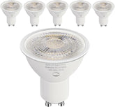 6 Pack GU10 LED Bulbs 6W Dimmable 5000K Daylight 580 Lumens 50W Halogen Equivalent