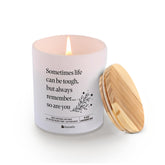 Sometimes Life Can Be Tough But Always Remember So Are You Inspirational Gift Sympathy Grief Gifts Friendship Recovery Scented Candle Home Office Jar Candles Sage Floral Lavender Scent 9.5 Oz