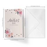 Mothers Day Card For Like A Mom, Stepmom, Aunt, Godmother With Envelope | Pink And White Flowers With Hearts Happy Mother'S Day To A Special Woman | 5”X7.5” | (Single Card)
