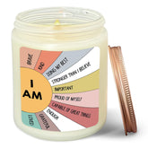 Boho Candles,Best Friend Candle For Women, Inspirational Gifts For Women Friends Teen Girls, I Am Kind Brave Positive Affirmations Scented Candles, Boho Sunshine Candle