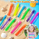101Pcs Summer Pool Party Favors Beach Birthday Supplies, Drinking Straw Mini Bubble Wand Silicone Bracelet Keychain Sticker, Luau Classroom Goodie Bag Stuffer Pool Games For Kids 3-5 4-8 8-12