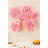 Crepe Paper Flowers Decoration For Wall, Artificial Flowers For Wedding Decor,Flower Backdrop Decor,Baby Shower,Birthday Party, Photo Backdrop, Nursery Wall Decor (Pink;Set/6)