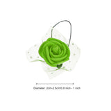 Artificial Rose Flower Heads, Green Mini Faux Flowers 0.8 Inch-1 Inch For Diy Craft Wedding And Party Decoration Pack Of 144