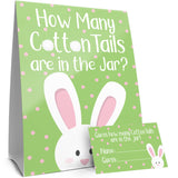 Spring Game For Classroom Parties, How Many Cotton Tails In The Jar Easter Party Game, Bunny Brunch (Sign With Cards)