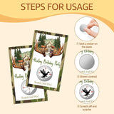 50 Pack Hunting Birthday Party Scratch Off Game, Nature Adventure Animals Scratch Cards For Party Game, Jungle Hunting Deer Duck Raffle Tickets For Group Games Family Activity, Baby Shower