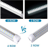 10 Pack 8FT LED Shop Light Fixtures 120W 19000LM 6000K V Shape Linkable Garage Lights