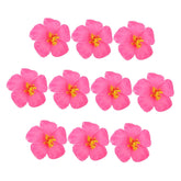 10 Pieces Artificial Hibiscus Flower Faux Tropical Flowers Pink Fake Hibiscus Flowers Vivid Plumeria Flowers For Hawaii Luau Summer Tableto Party Supplies Diy Decoration