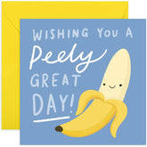 Old English Co. Cute Birthday Card For Him Or Her - 'Peely Great Day' Banana Pun Greeting Card - Fun Father'S Day Card For Dad - Humourus Card For Birthday | Blank Inside With Envelope