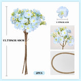 Blue Artificial Flowers For Decoration 2 Bouquets Fake Forsythia Flower 8Pcs Lifelike Jasmine Silk Flowers For Wedding Centerpiece Jasmine Flower Bouquet Garden Home Party Decor(Blue)