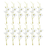 12Pcs Artificial Orchid Flower For Floating Candle Centerpieces White