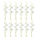 12Pcs Artificial Orchid Flower For Floating Candle Centerpieces White