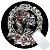 Day Of The Dead Sugar Skull Girl Image Mouse Pad Round