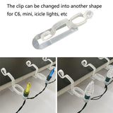 Christmas Light Clips, Holiday Light Hanging Clips, All In One Clip For C7 C9, Gutter Hooks For Outside Outdoor Roof (100 Pack)