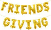 Friendsgiving Decorations 16Inch Gold Letter Balloons Banner Thanksgiving Party Decor