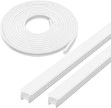65.6FT Flexible Silicone LED Channel White 10x10mm Waterproof Neon Rope Tube for 6mm Strip Lights