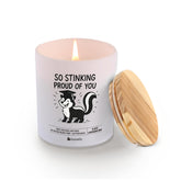 So Stinking Proud Of You Graduation Gifts For Him Her College Masteral High School Students Phd Congratulations Gifts Scented Candle Home Office Jar Candles Sage Lavender Scent Soy Wax 9.5 Oz