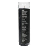 Vrinda Holy Death Santa Muerte 7-Day Glass Prayer Candle, Infused With Essential Oils, Voodoo, Hoodoo, Intention Candle, Magick, Wiccan, Pagan, Manifestation Jar Candle, 300G, Black