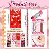 48 Pieces Mini Valentines Day Notepads Valentines Pencils Set Heart Spiral Notebooks Holiday Decoration Party Favors Supplies Goodie Bag Stuffers For Classroom School