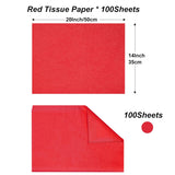 100 Sheets Red Tissue Paper 20X14 Inches Tissue Paper For Gift Bags Red Wrapping Tissue Paper Bulk For Diy Crafts Birthday Baby Shower Festival Holidays Decorative