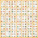 Glitter Kids Tattoos For Christmas Stocking Stuffers, 408 Styles Merry Christmas Party Decorations, Xmas Holiday Party Supplies, Santa Snowman Snowflakes Goodie Bag Fillers