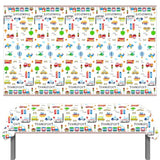 Transportation Tablecloth Transportations Birthday Party Supplies 2Pcs Train Bus Table Covers Transportation Party Table Decor For Vehicle Car Theme Baby Shower Decorations