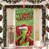 Christmas Door Cover Merry Christmas Font Porch Sign Winter New Year Xmas Decorations And Supplies For Home Party