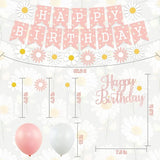 Daisy Flower Birthday Party Decorations, Daisy Happy Birthday Banner Daisy Flower Birthday Cake Cupcake Toppers For Hippie Themed Daisy Party Girl Baby Shower Birthday Boho Daisy Birthday Supplies