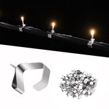 150 Pcs Christmas Lights Gutter Hooks Christmas Light Clips Galvanized Holiday Lights Hooks Gutter Hangers For Xmas Lights Outside Decoration (19 X 11 Mm)