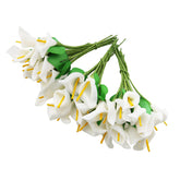 144Pcs Artificial Mini Calla Lily Flower Bulb Heads Fake Floral Bouquet Crafts For Wedding Bouquet Party Decorations