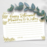 Retirement Memories And Wishes Cards (50 Count) - Retirement Party Activity