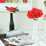 Artificial Flowers 25Pcs Real Looking Fake Roses With Stems For Diy Wedding Bouquets Baby Shower Centerpieces Floral Arrangements Party Tables Home Decorations