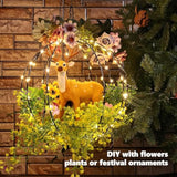 Set Of 2 Christmas Hanging Ball Lights - 2 Sizes Of Connectable Hanging Tree Globe Fairy Lights With 8 Lighting Modes,Timing Function Waterproof Indoor Outdoor (Warm White)