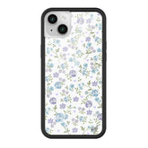 Cases - Compatible With Apple Iphone 13/14 | Protective Black Bumper, 4Ft Drop Test Certified, Women Owned Small Business | Lilac & Blue Floral - Blue Purple Flower Cute Trendy