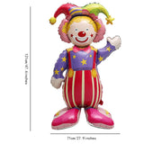 Self-Standing Smiling Circus Clown Balloon: 4D Party Decor
