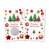 Tree Christmas Party Game Scratch Off, Find The Tree Easy To Play Silly Games, Fun Idea, Ice Breaker Activity. Raffle Cards, Set Of 40 Cards, Merry Christmas. Made In Usa
