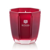 - Decorative Candle Tormalina - Rosso Nobile 200 G / 7 Oz, Scented Candle, Refined Colored Glass Vessel Hand-Made, Octagonal Form, Color Red, Made In Italy