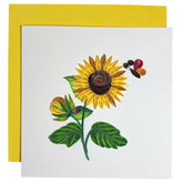Handcrafted Quilling Sunflower Greeting Card For Mother'S Day, Father'S Day, Birthday, Anniversary, Beautiful And Unique Design, Blank Inside Ready To Gift, Includes Envelope