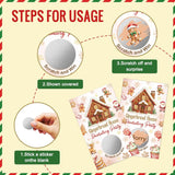 50 Pack Merry Christmas Scratch Off Game Cards, Gingerbread House Scratch Cards For Christmas Bachelorette Winter Birthday Party Ice Breaker Activity Baby Shower Enterprises Raffle Tickets