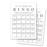 Get To Know You Bingo Cards, Find Someone Icebreaker Game - Set Of 30