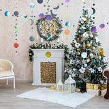 Ramadan Star Moon Garland Iridescent Hanging Streamers Crescent Decoration Kit