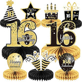 9 Pieces 16Th Birthday Decoration 16Th Birthday Centerpieces For Table
