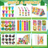 216Pcs Hawaiian Luau Party Favors Aloha Summer Tropical Tiki Theme School Stationery Set Bulk For Kids Beach Pool Birthday Party Goodie Bag Stuffers Classroom Gifts Rewards Pinata Filler