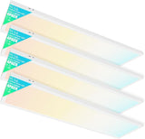 4 Pack 1x4 LED Flat Panel Ceiling Lights 5200LM 5CCT Dimmable Surface Mount Fixtures