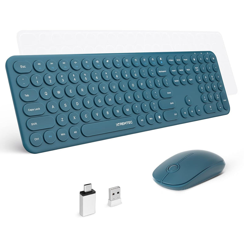 Wireless Keyboard And Mouse, 2.4G Full Size Wireless Keyboard Mouse Combo, Ult