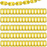 100-Pack Gold 16" Foil Chain Balloons for 80s/90s Party & Event Decorations