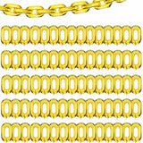 100-Pack Gold 16" Foil Chain Balloons for 80s/90s Party & Event Decorations