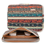 kayond Water-Resistant Canvas 17 Inch Laptop Sleeve-Red Bohemia