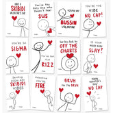 36Pcs Valentine'S Day Cards For Kids Classroom School, Gen Z Slang Exchange Tween Valentines Day Cards Gift For Teens, Tweens, Son, Daughter, Trendy Gen Alpha Design Valentines Day Gift For Classroom & School Exchange